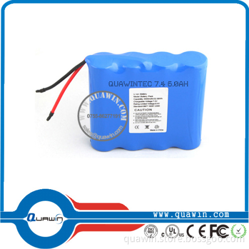 7.4V 6000mAh 18650 Li-ion Battery Packs